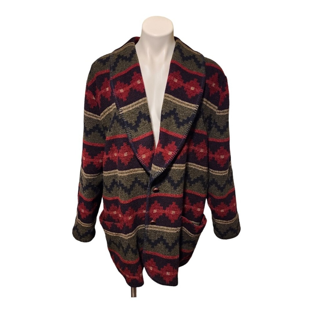 Portraits By Northern Isles VTG Multi-Color Aztec Native Print Women's XL Jacket